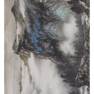 3 (1) Elegant Chinese Ink Landscape Mural - 38.189" x 20.866"