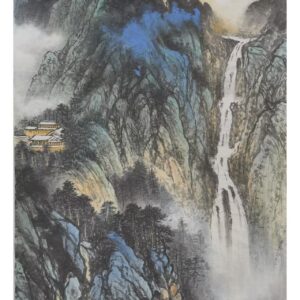 5 (1) Elegant Chinese Ink Landscape Mural - 54.331" x 27.165"